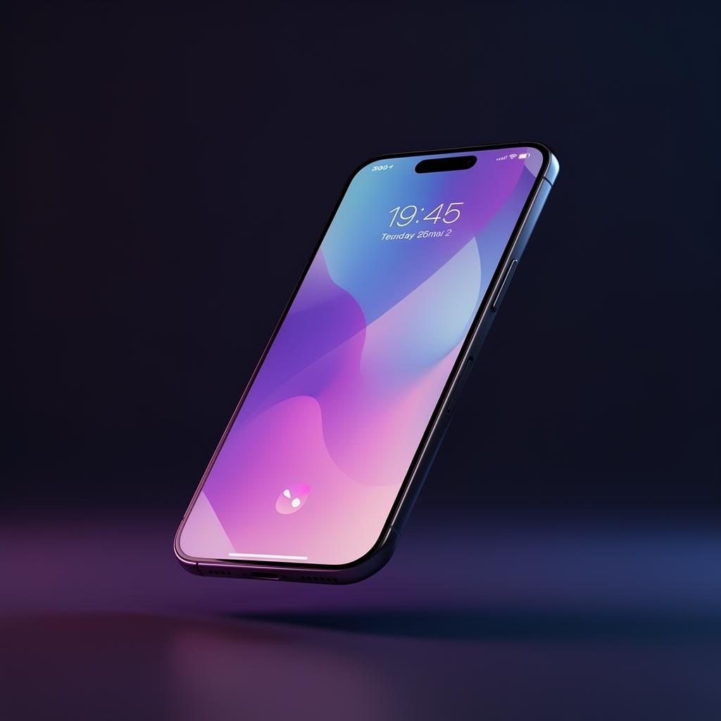 Mobile app concept on a modern smartphone